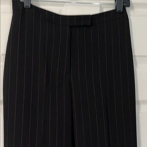 New York & Company Black Trousers with Red Pinstripes
